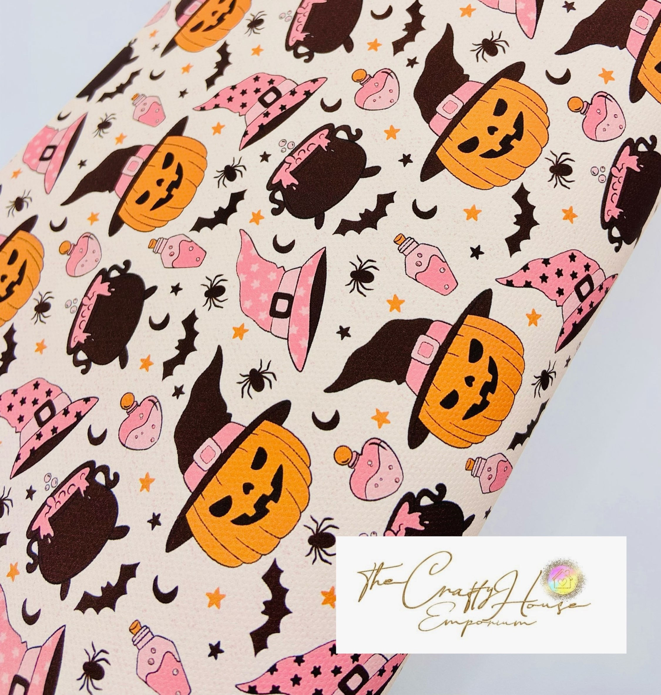 Halloween Prints - Pink pumpkin witchery