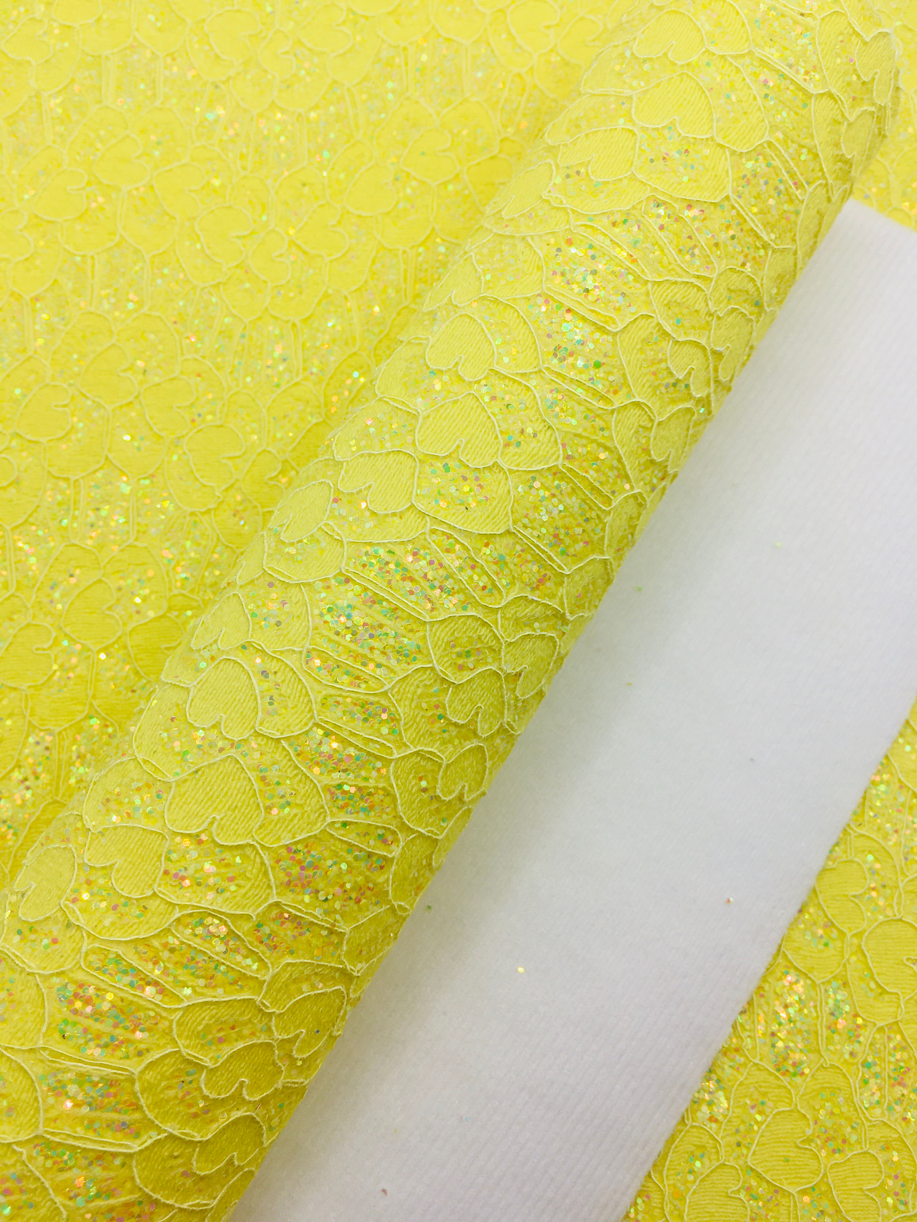 Chunky Glitter - Glitter lace - Yellow sunbeam