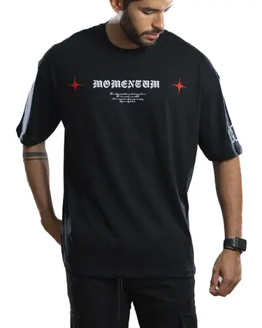 Miniatura: CAMISETA OVERSIZE H NEGRA ABOUT MONEY