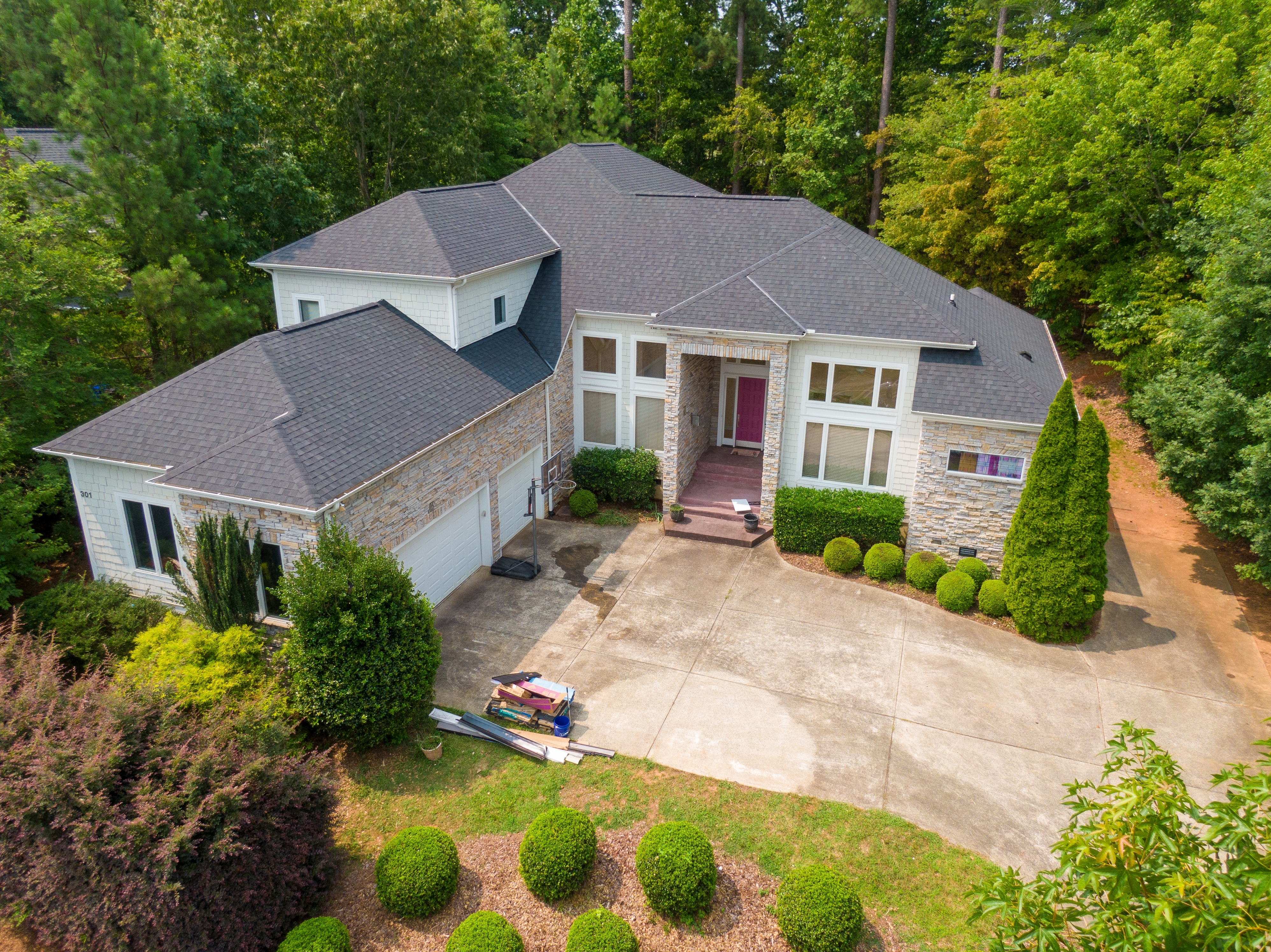 New residential roof installation