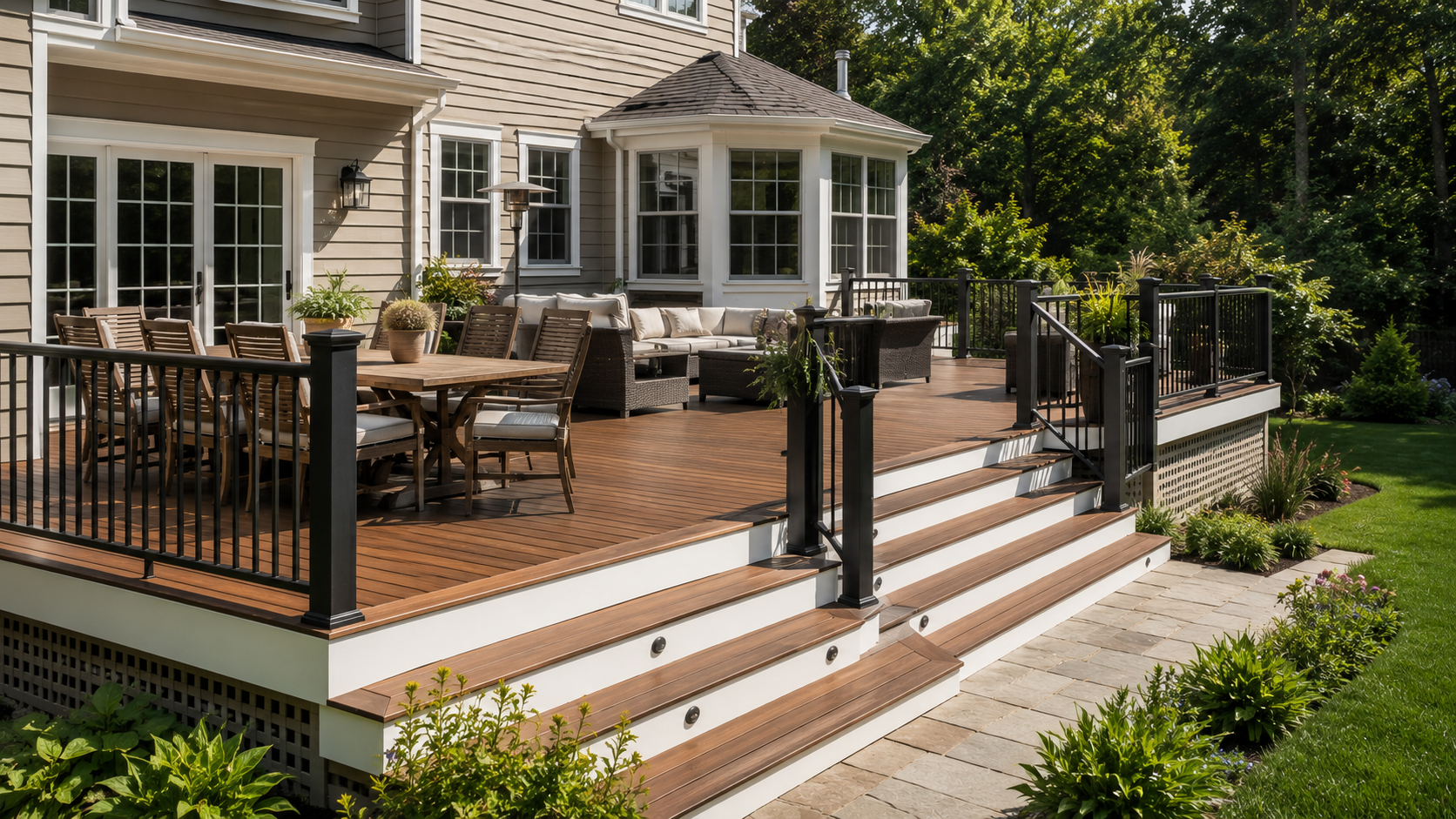 Deck built by Five Star Roofing