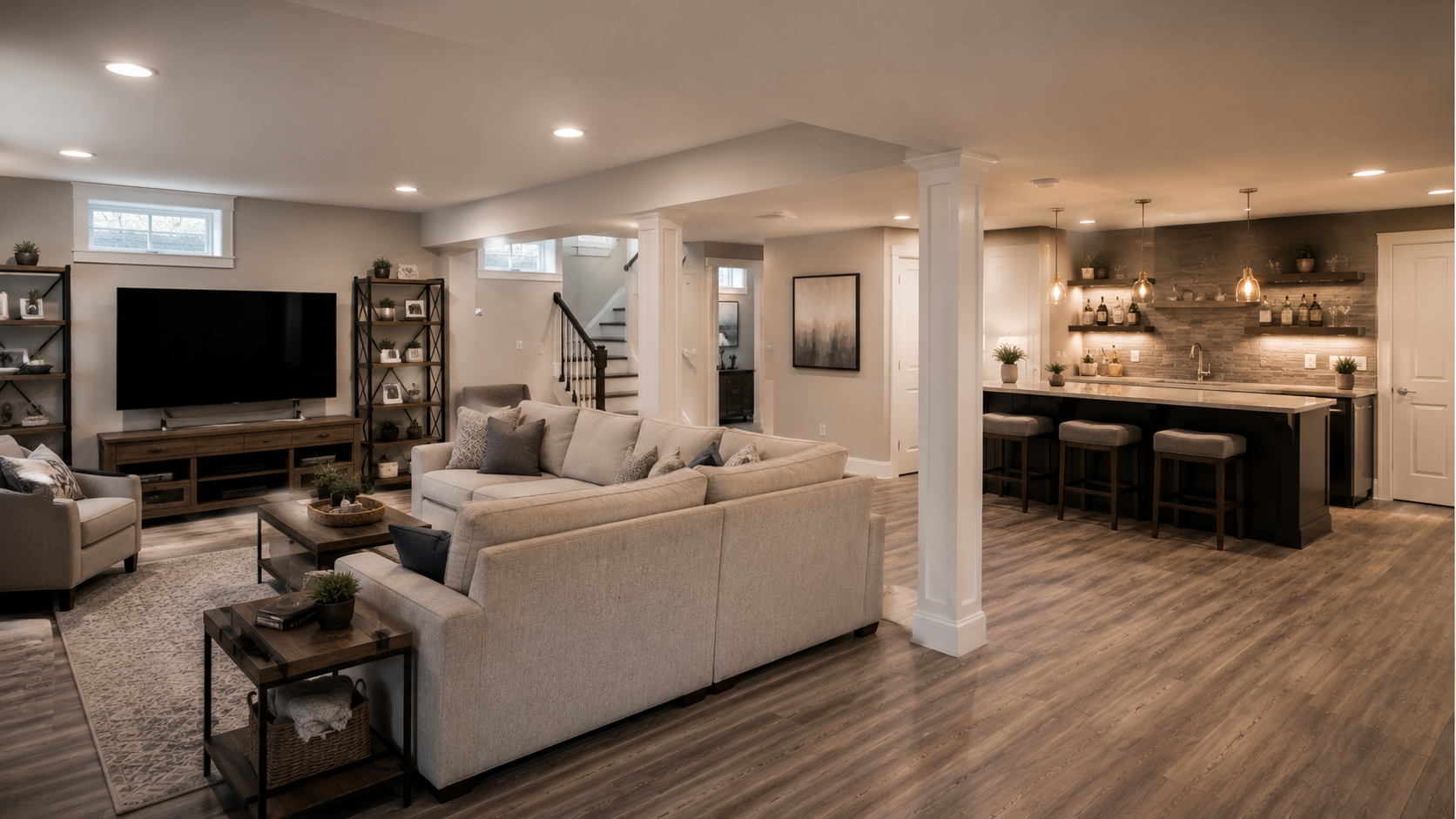 Finished basement restoration