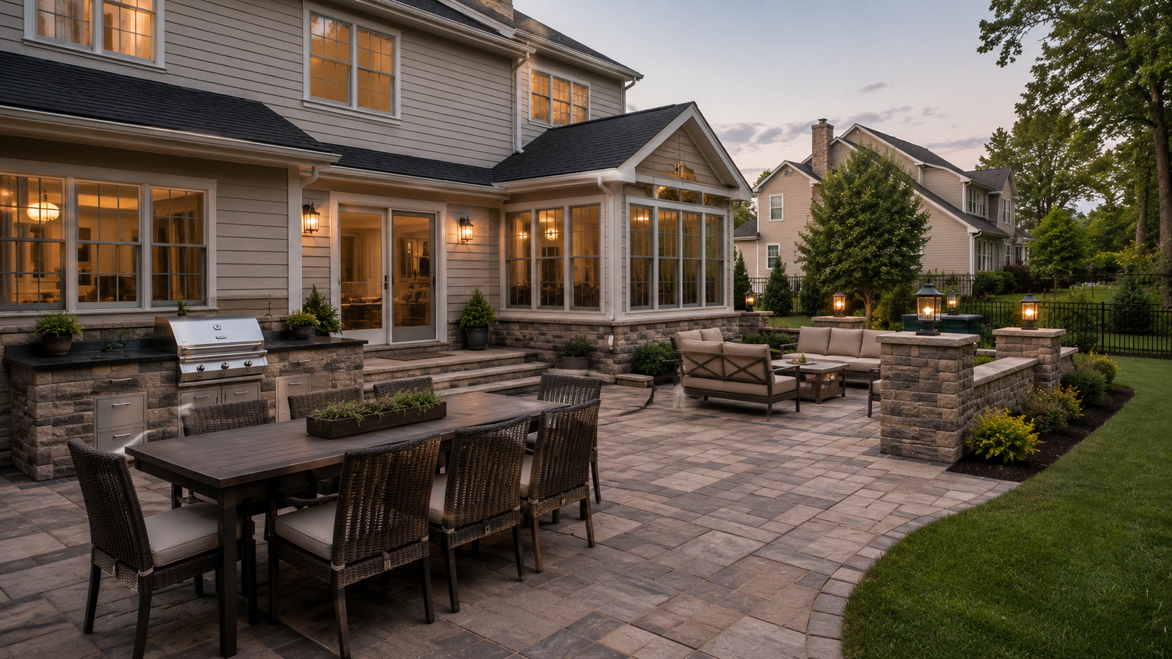 Patio built by Five Star Roofing