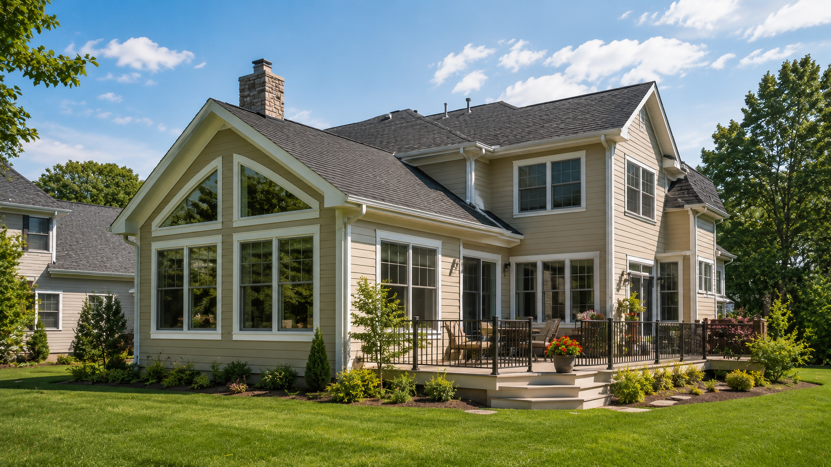 Home addition built by Five Star Roofing