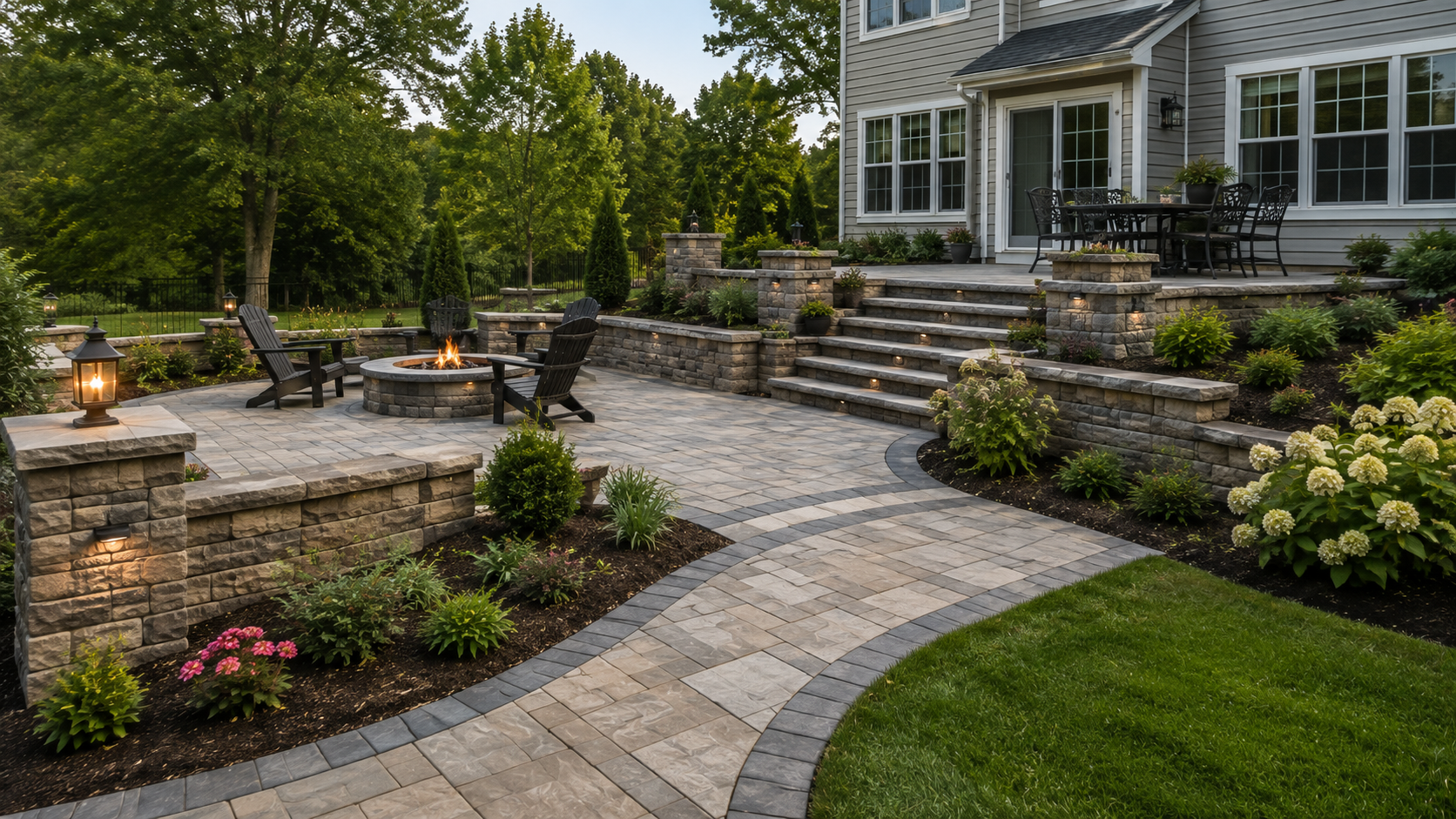 Hardscape and paver work by Five Star Roofing