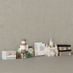 Set decorativo infantil com brinquedos e livros 05
