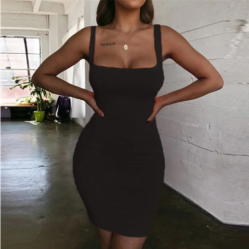 Thumbnail: Sexy Pink Fashion Bodycon Dress Slim Fit Xmas Club Party Vestidos Summer Office