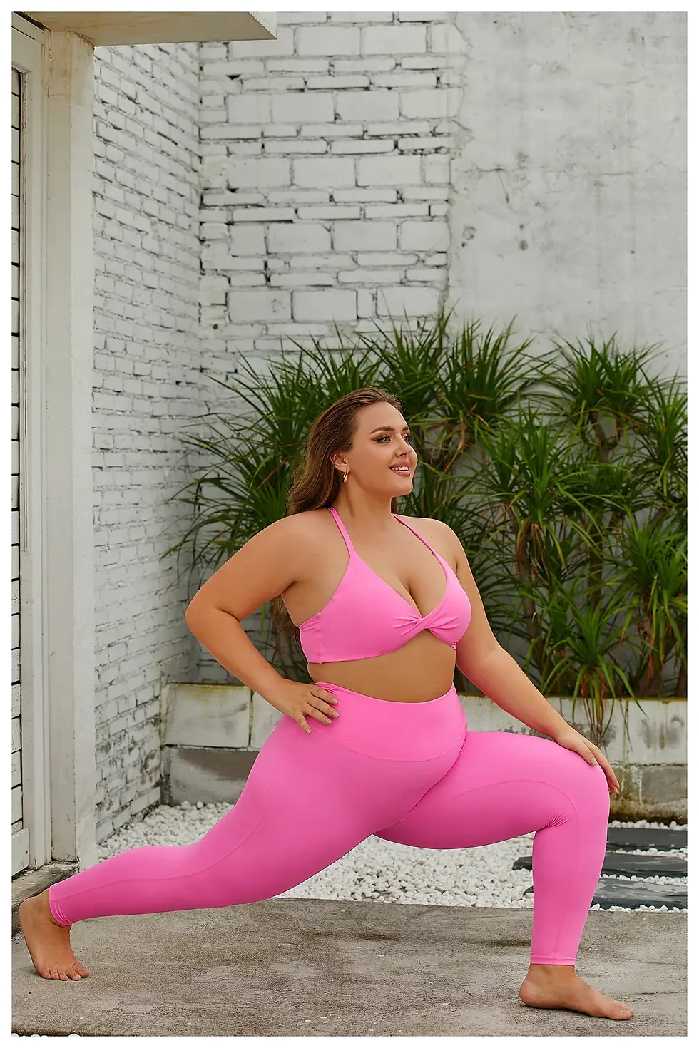 Thumbnail: L-3xl Sportswear Gym Fitness Sets High Waist Plus Size Women Clothing Gym Bra