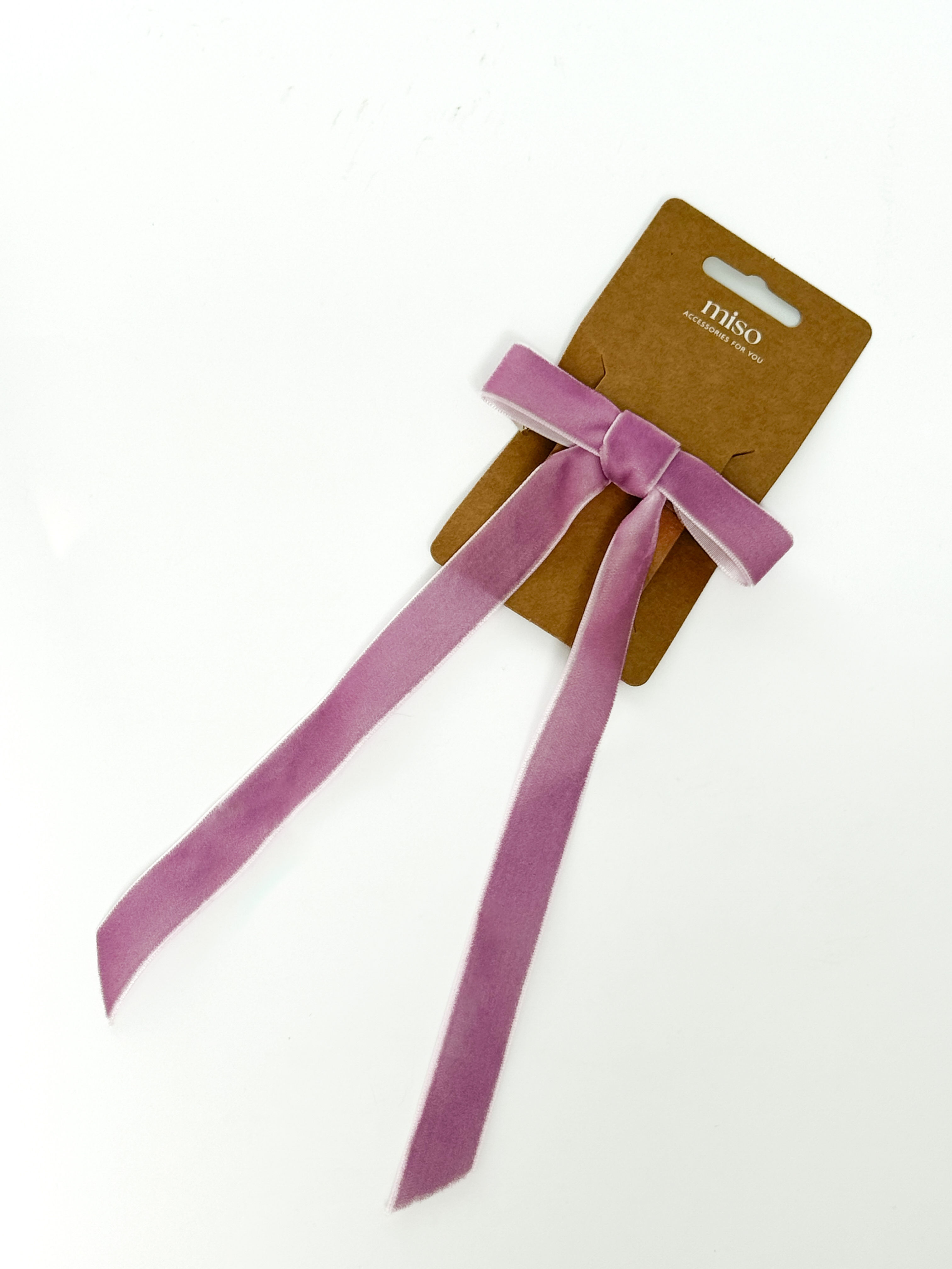 Бант оксамитовий стрічка фіолетовий