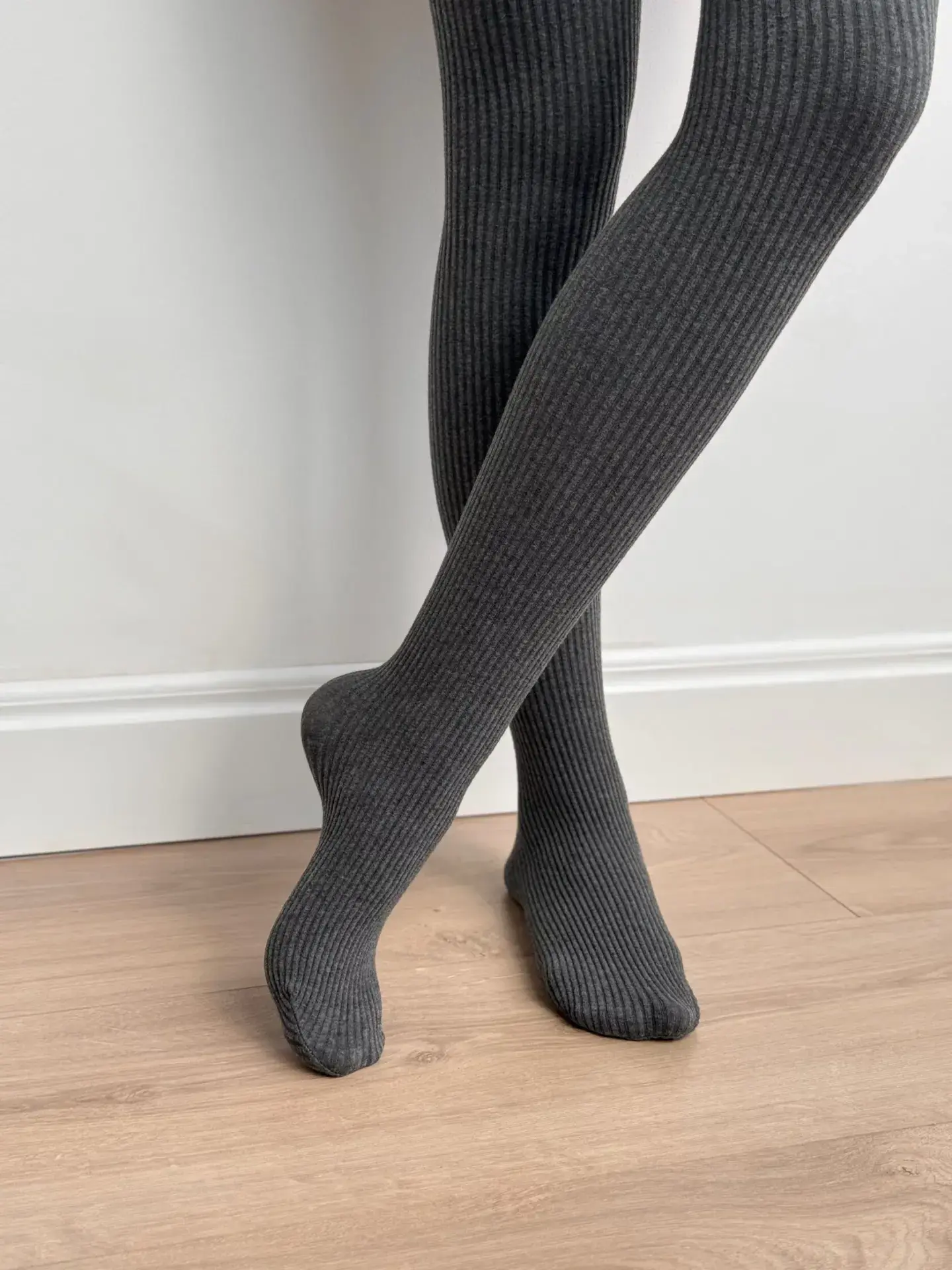 Twins колготи жіночі в рубчик сірі