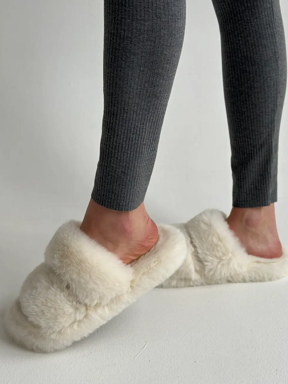 Прев'ю: Лосини трикотаж рубчик широкий антроцит