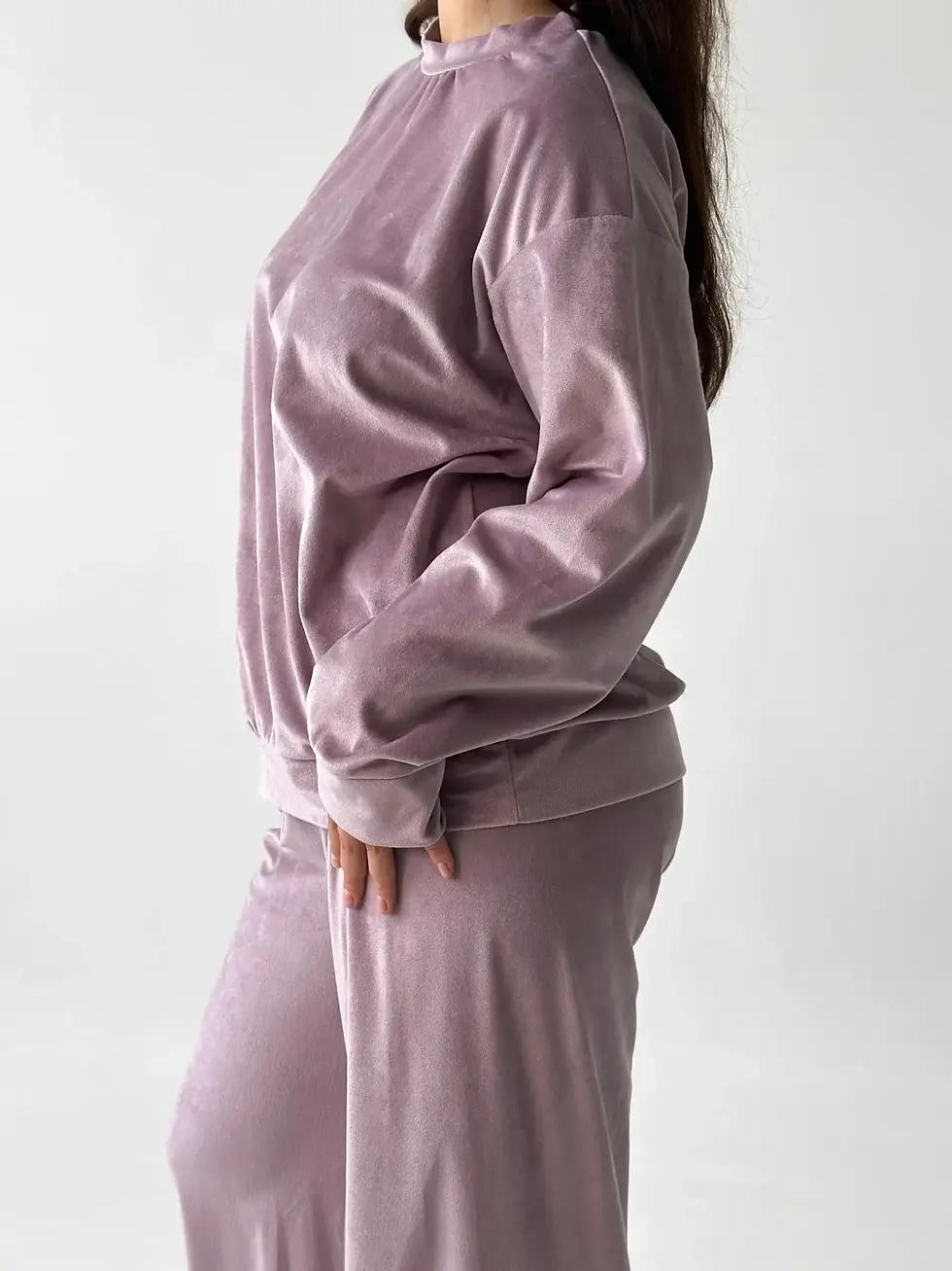 Прев'ю: Костюм плюш штани та кофта ліловий