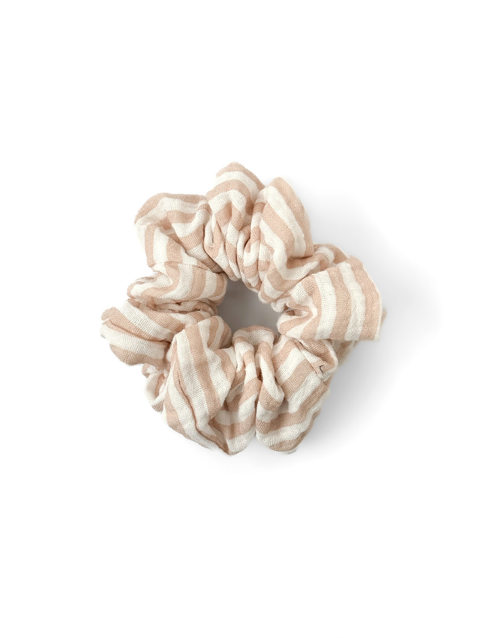 Резинка міні муслін бежева в смужку