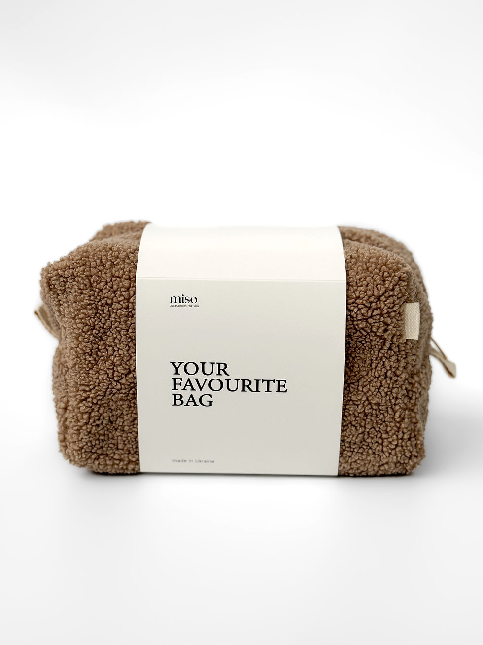 Косметичка TEDDY коричневого кольору середня квадрат