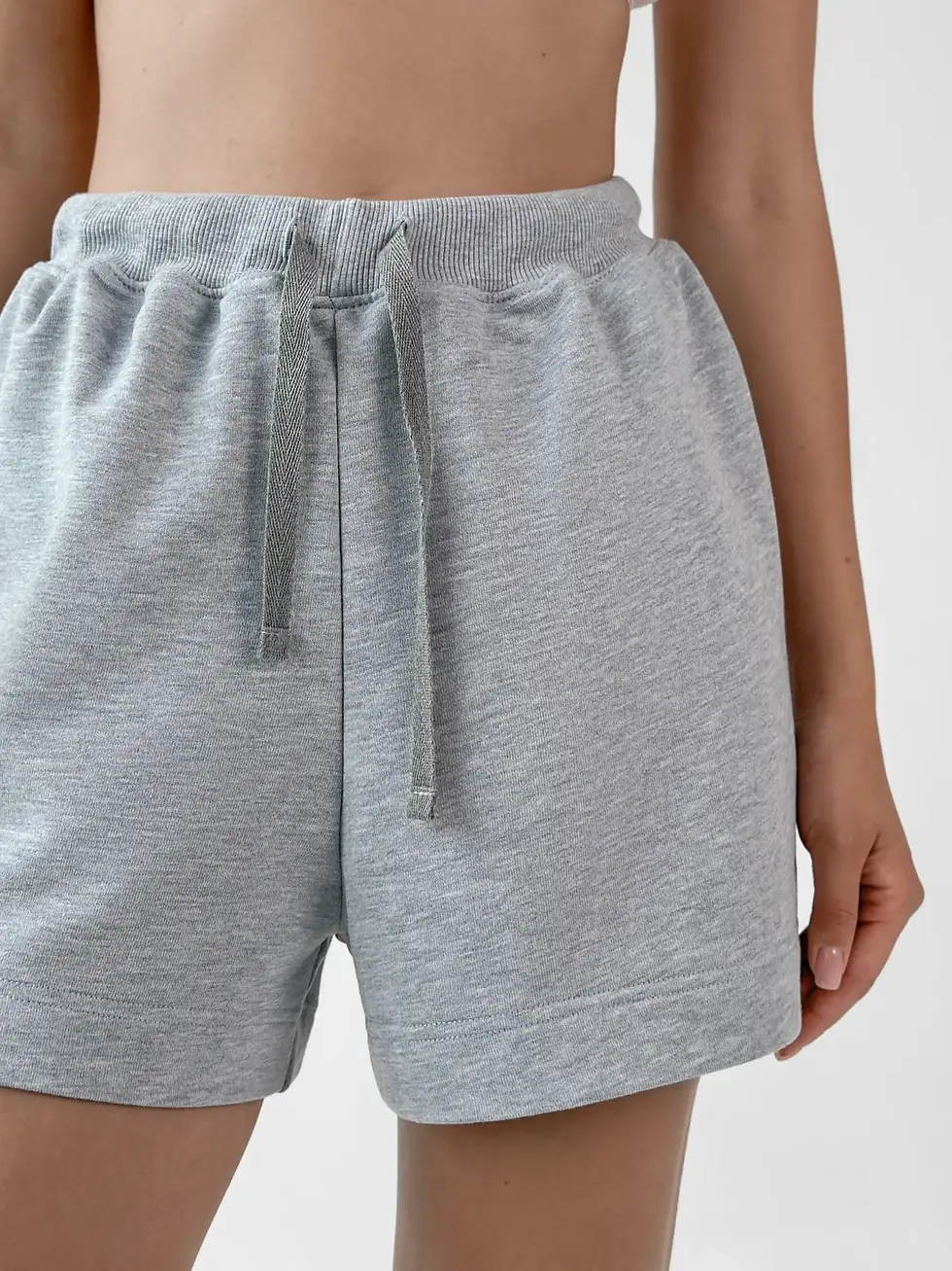 Прев'ю: Бавовна Шорти трикотаж 3-х.нитка сірі