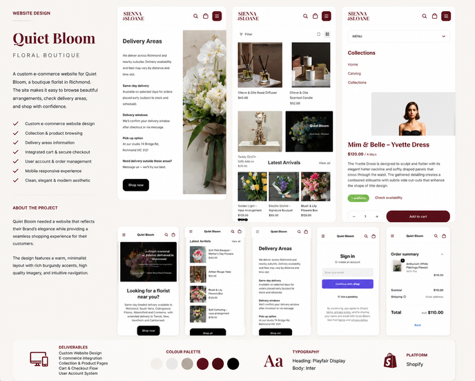 Floral Boutique Website & Online Store