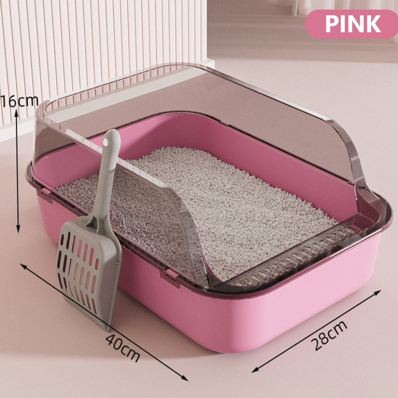 Thumbnail: Kitty Sandbox Cat Litter Box Semi-enclosed 