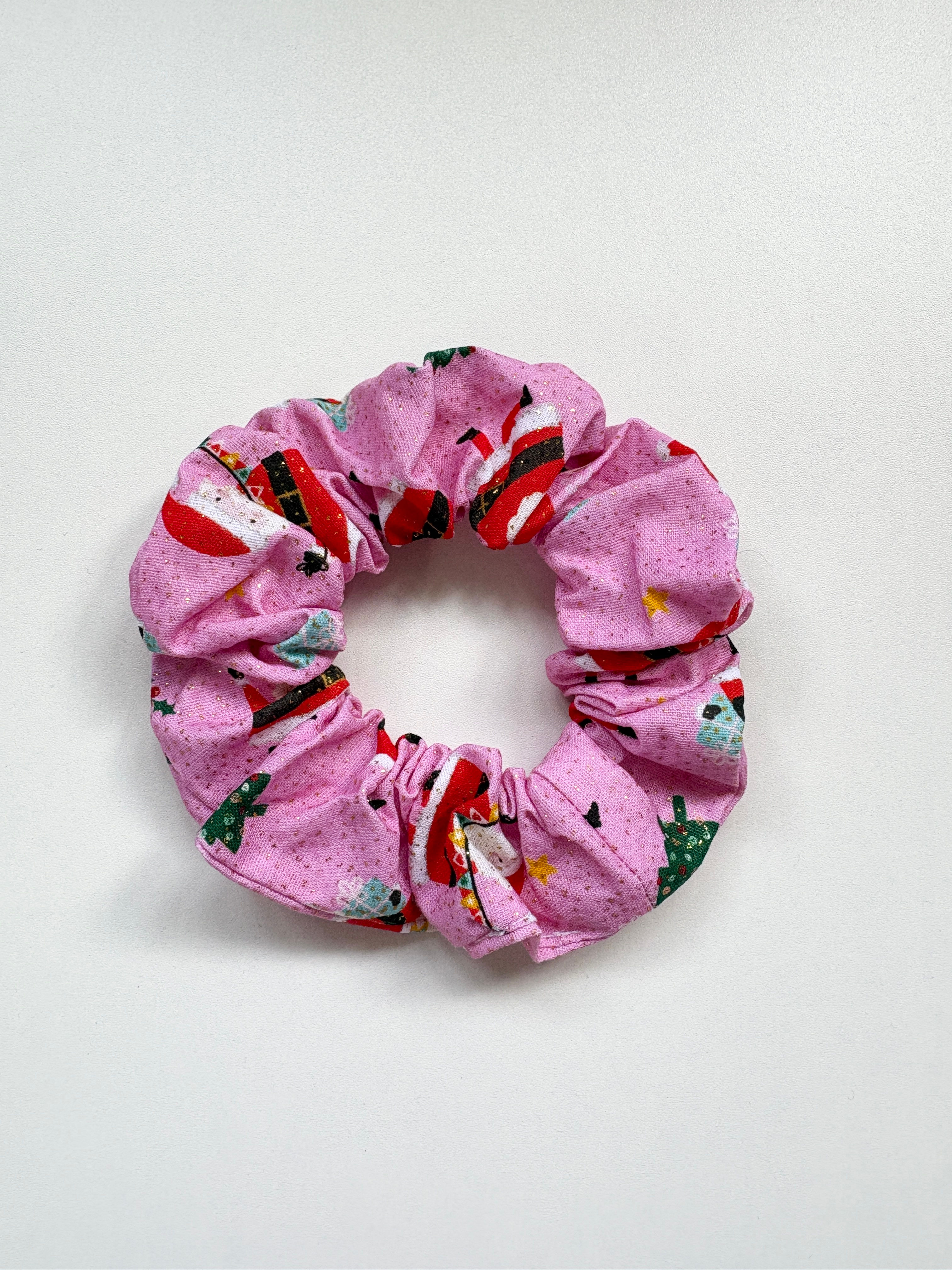 Pink Santa Standard Scrunchie