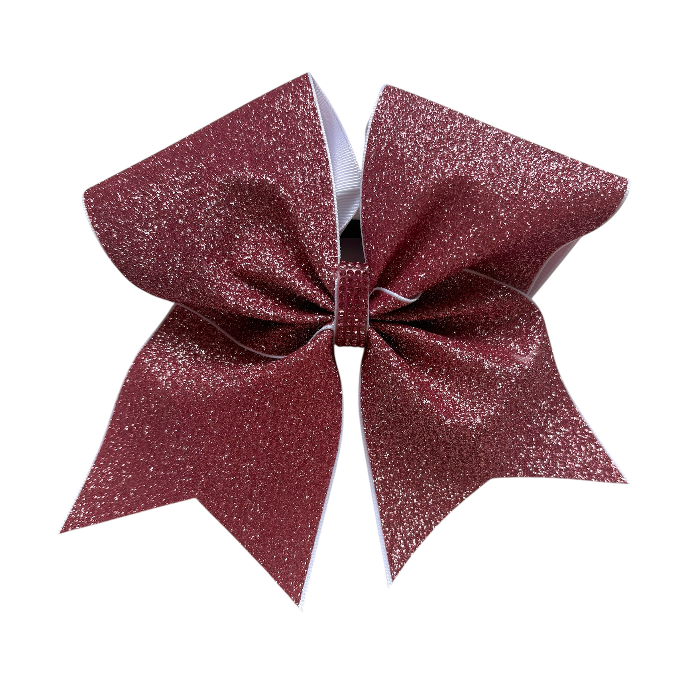 Rose Gold Glitter Cheer Bow