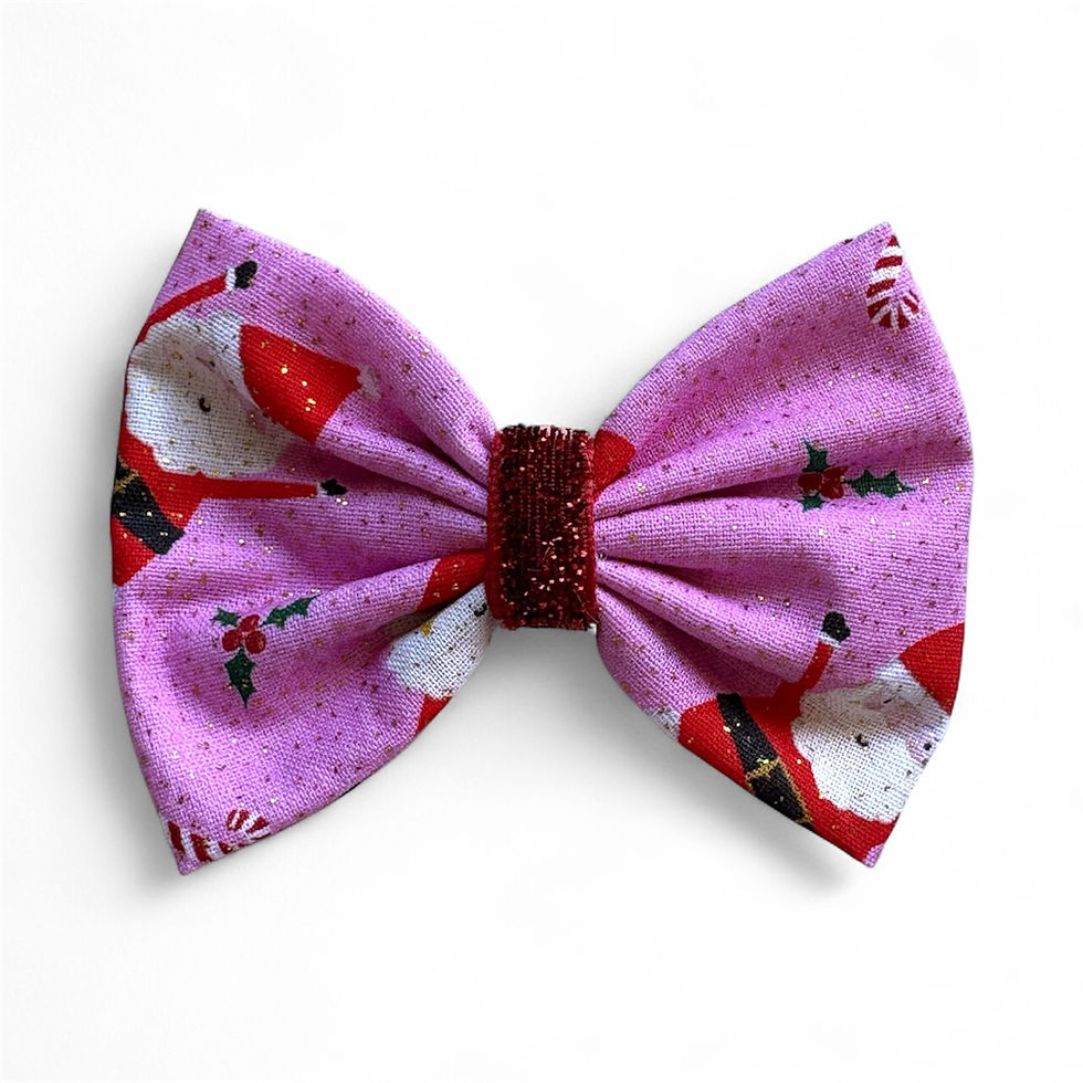 Pink Santa Mini Bow