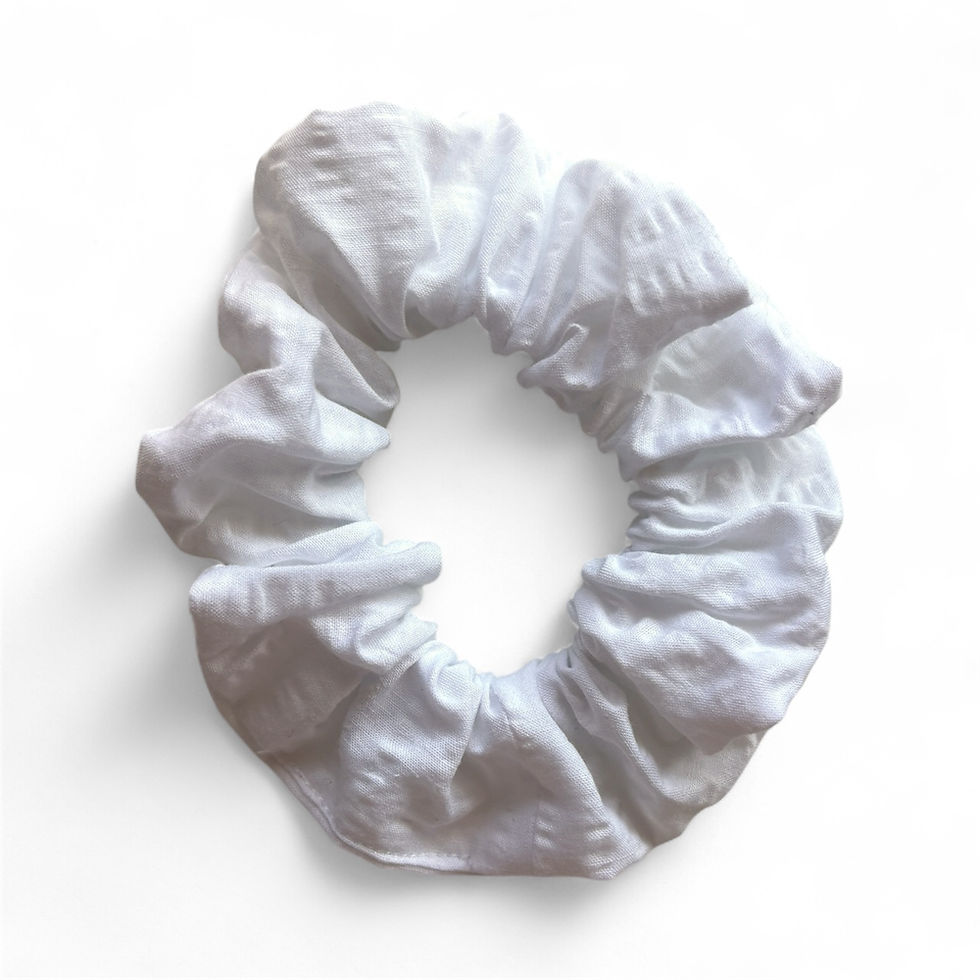 White Standard Scrunchie