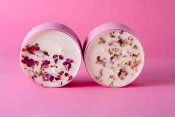 2 pink candles product photos Charlotte's Candles by Angela Haig Photography