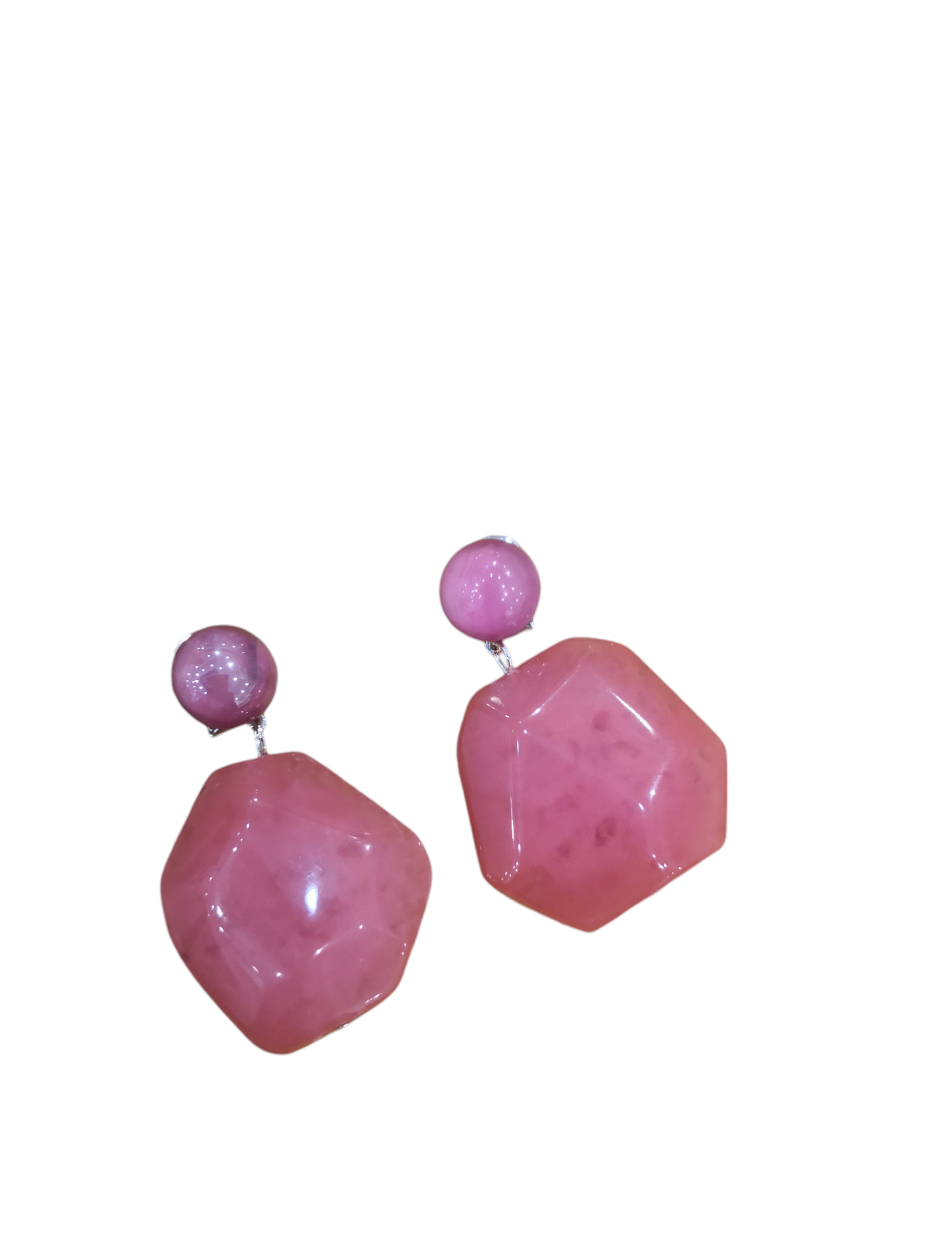 Orecchini in resina color ciliegia