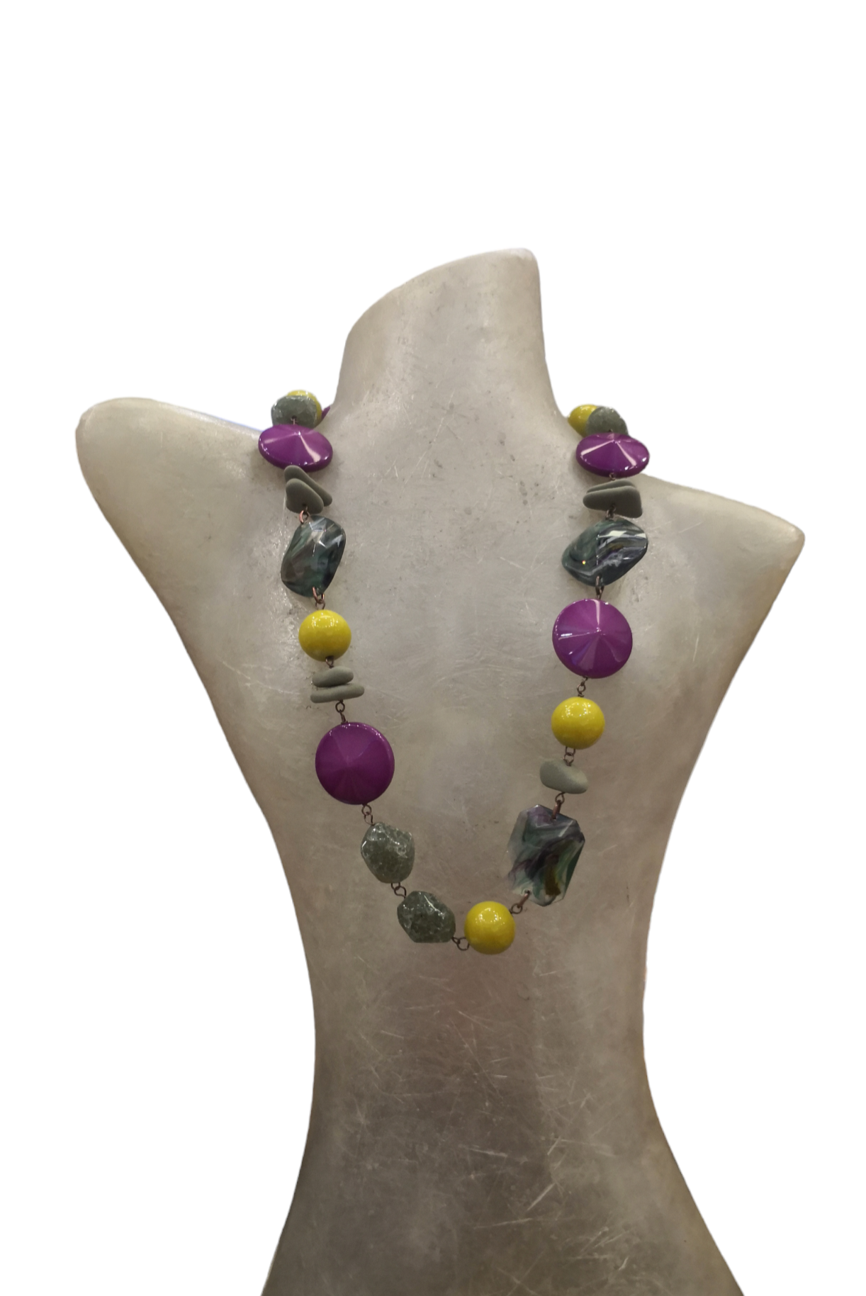 Collana Multicolor con diverse sfumature di verde