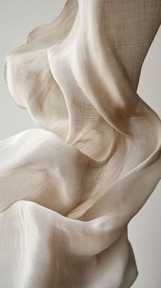 Textura suave e minimalista 🤍✨_Ondas de luz e tecido criando movimento elegante e clean__