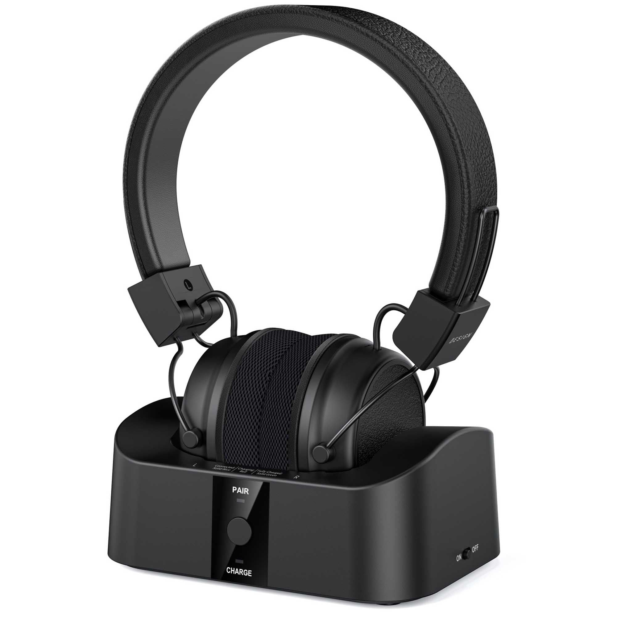 BESIGN BTH02 Wireless Headphones for TV Watching with Bluetooth Transmitter Char