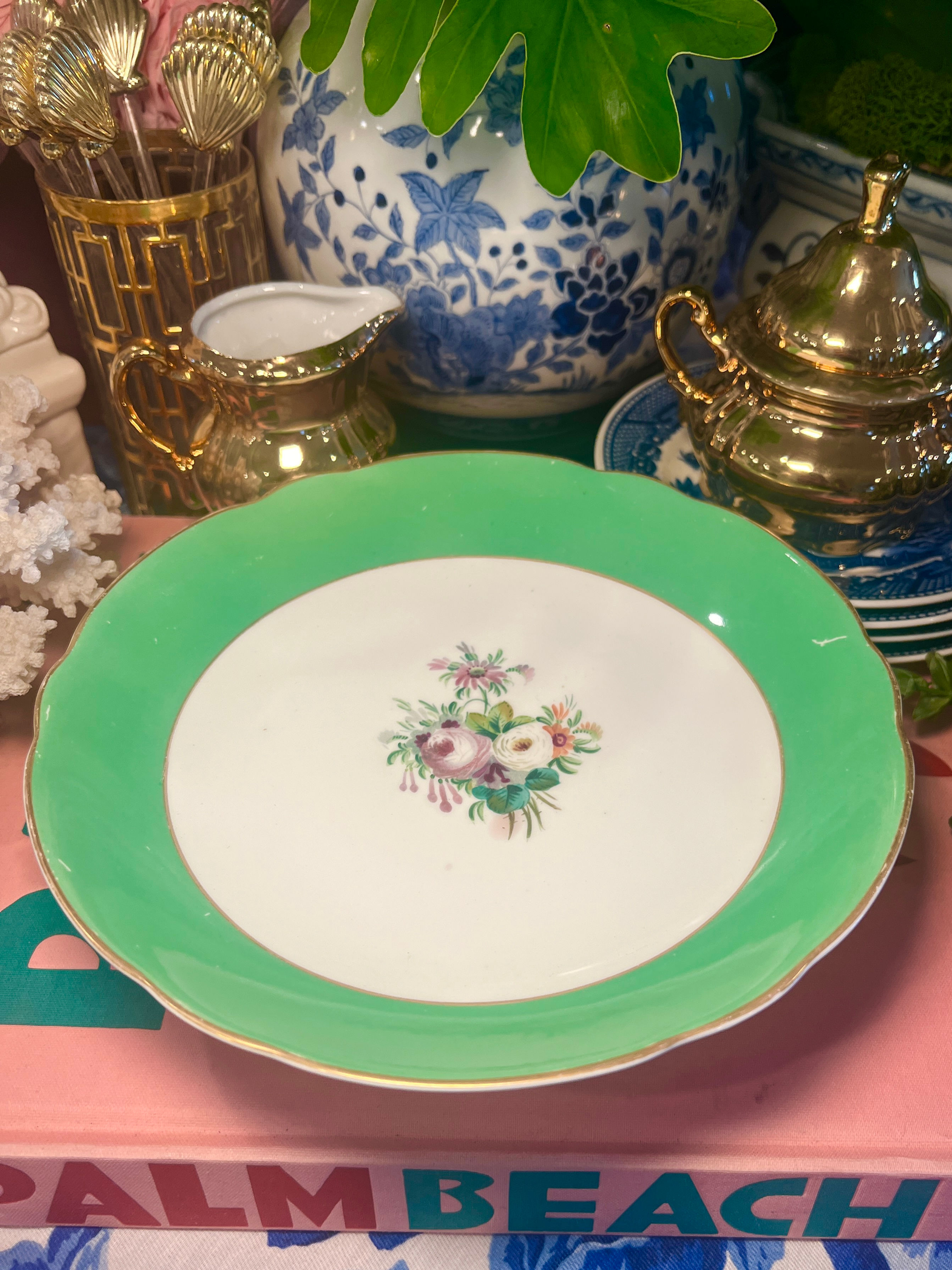 Antique pedestal servers