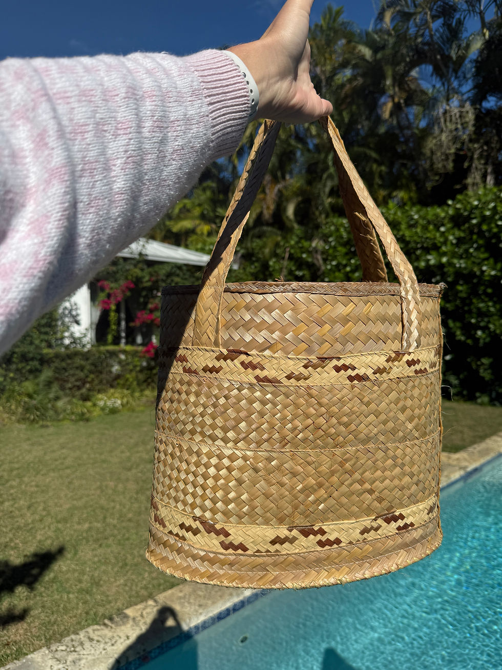 Thumbnail: Vintage Caribbean straw tote 