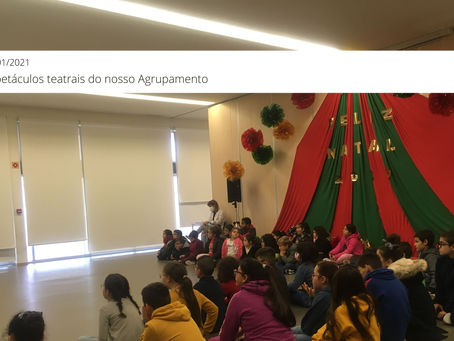 Espetáculos teatrais no Natal do nosso Agrupamento