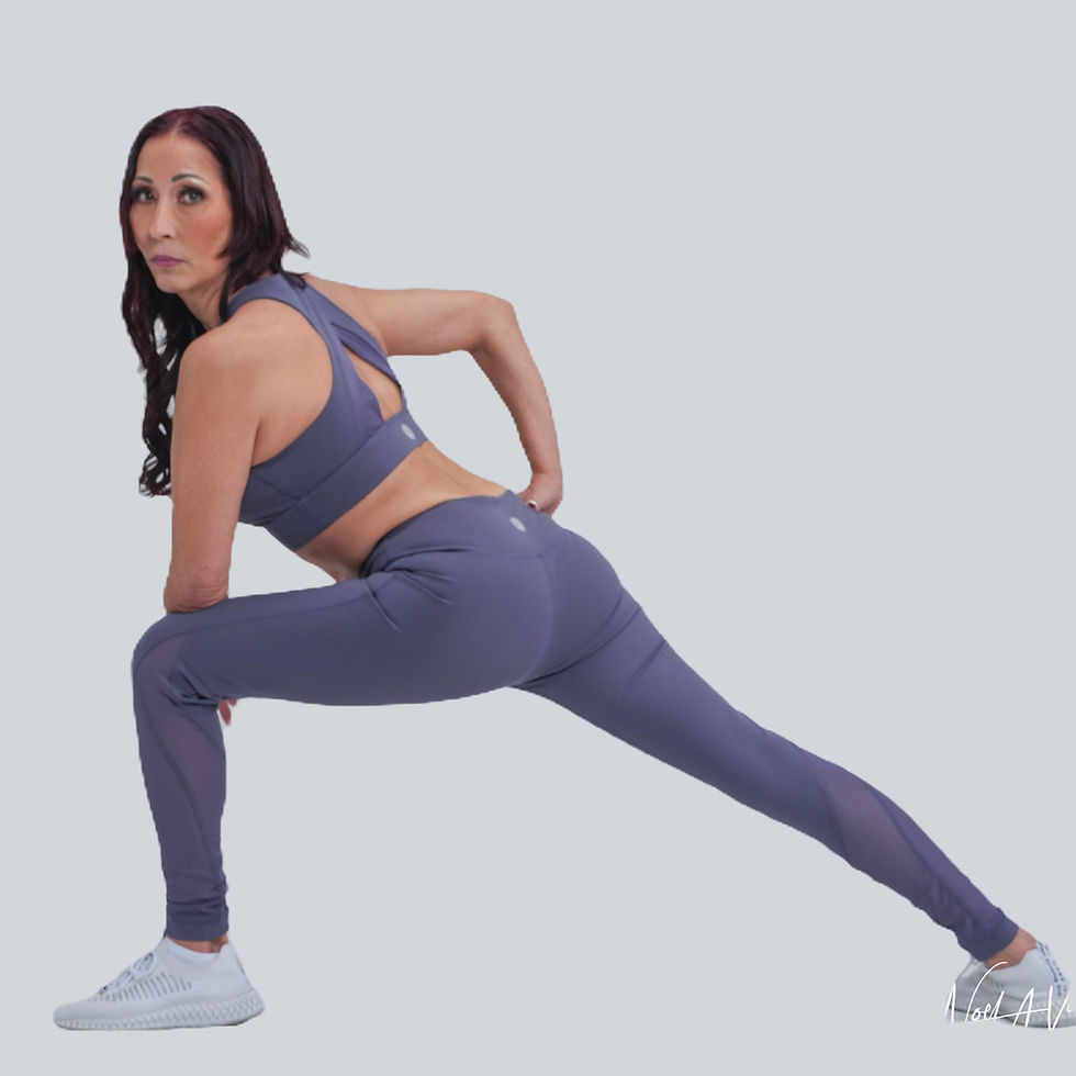 Thumbnail: Purple Leggings and Cross Back Sports Bra Set