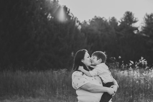 childhood cancer, family session, birthday girl, child photographer, wyomissing, fields, mom and daughter, sunset