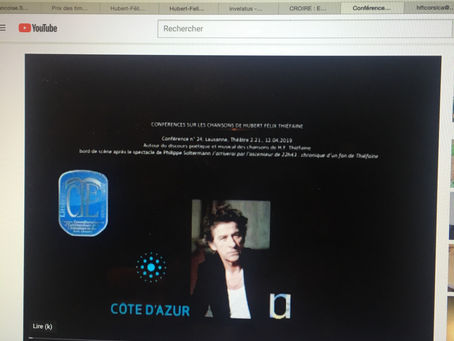 Nouvelle conférence en ligne ! + celle d'Arras disponible en vidéo ! https://www.youtube.com/c/F