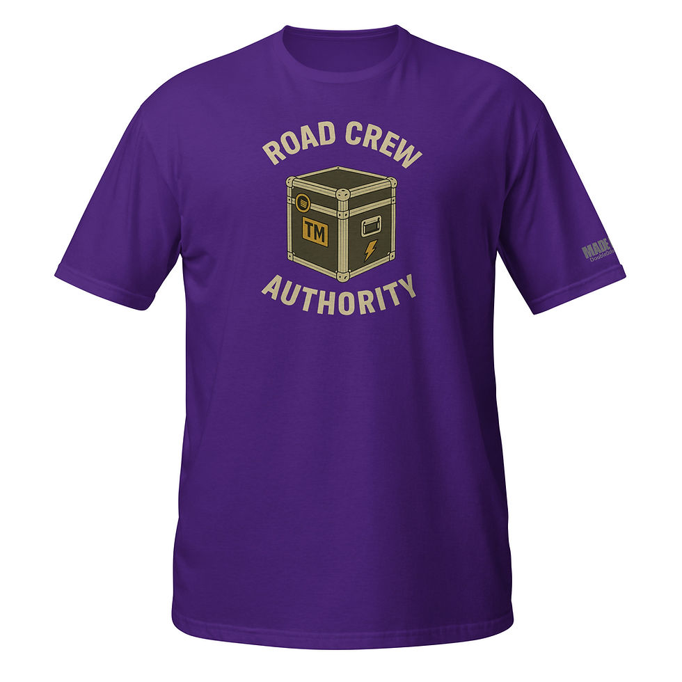 Thumbnail: Road Crew Authority (Front And Sleeve Print Only) - Short-Sleeve Unisex T-Shirt