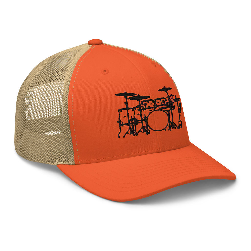 Thumbnail: Embroidered Drum Kit - Retro Trucker Hat