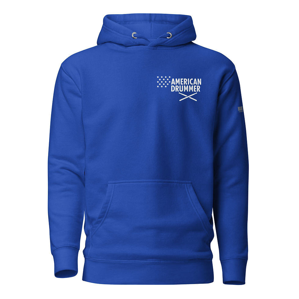 Thumbnail: American Drummer (White Print) - Unisex Hoodie