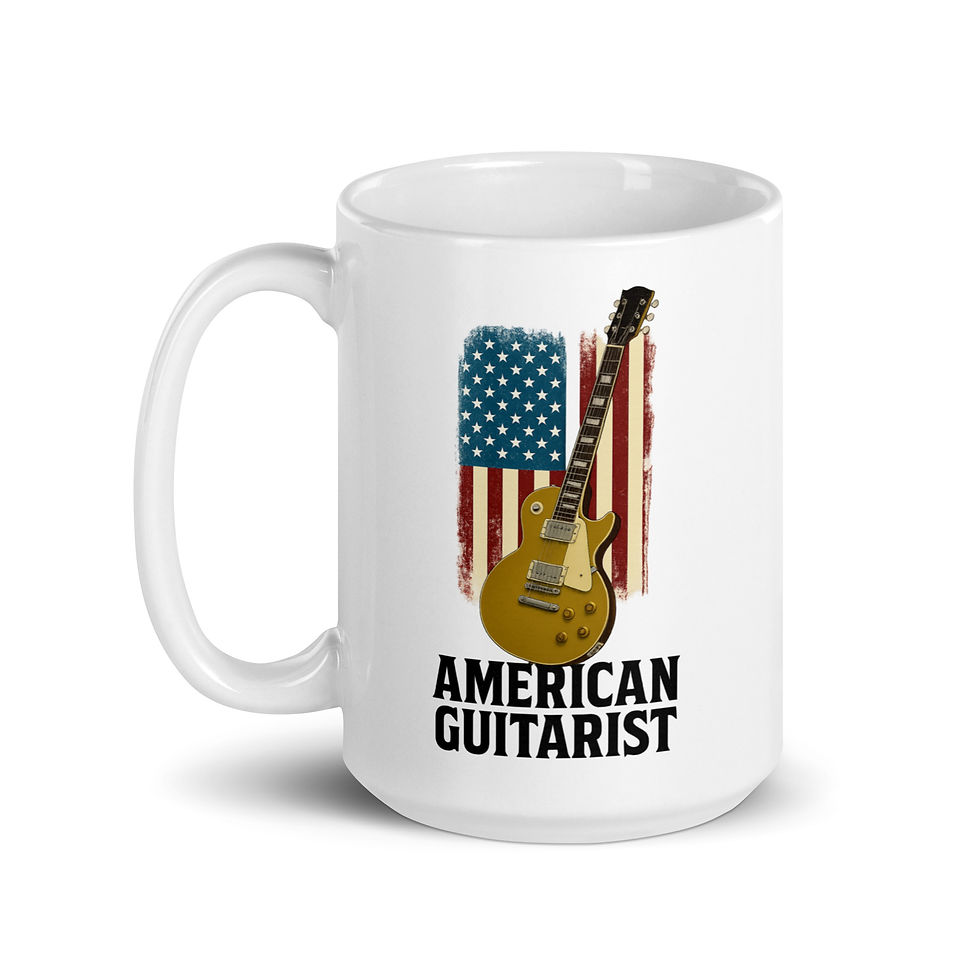 Thumbnail: American Guitarist Les Paul - 15 oz White glossy mug