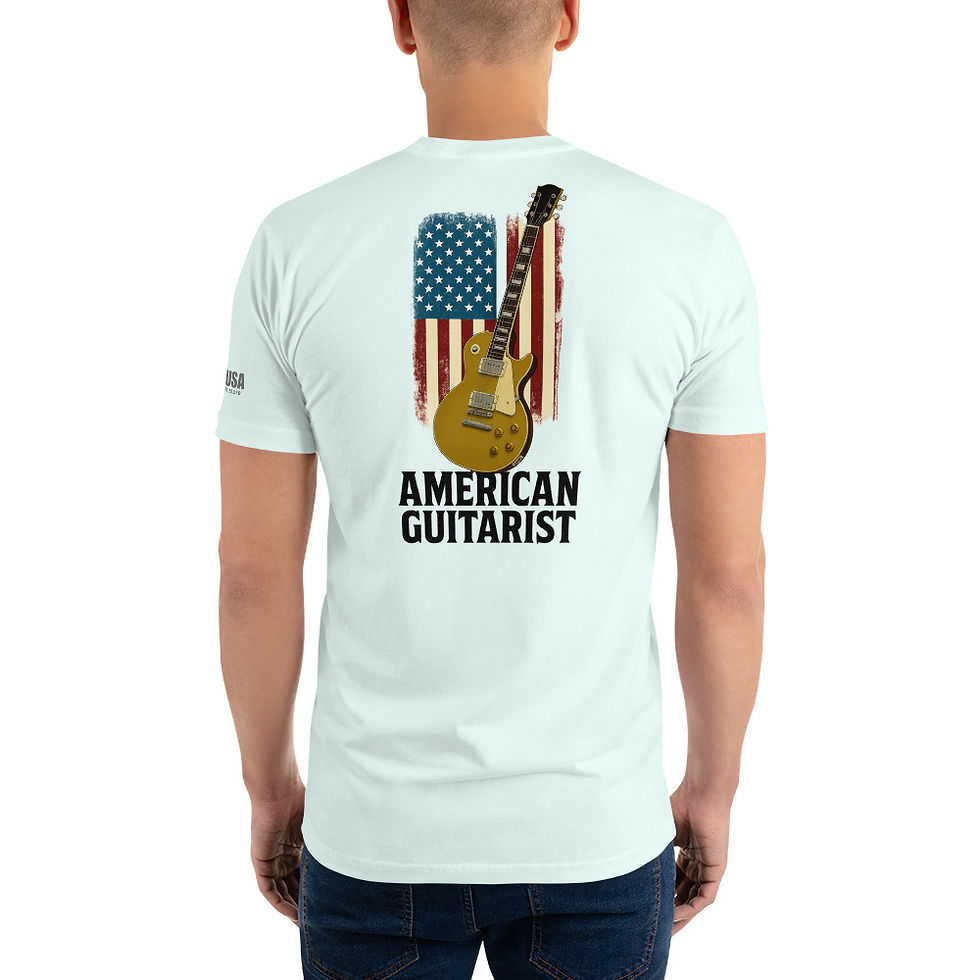 Thumbnail: American Guitarist Les Paul - Men's Fitted T-shirt