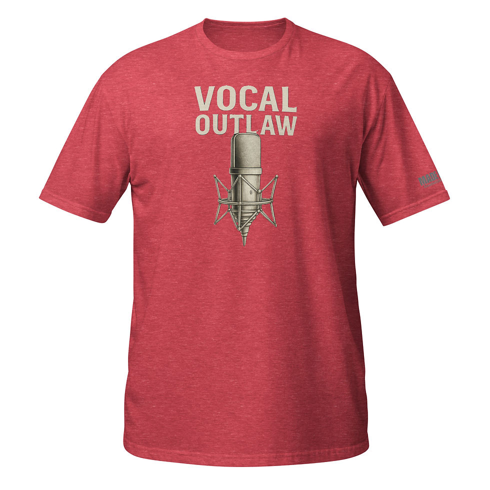 Thumbnail: Vocal Outlaw (Front And Sleeve Print Only) - Short-Sleeve Unisex T-Shirt