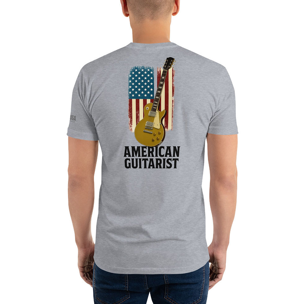 Thumbnail: American Guitarist Les Paul - Men's Fitted T-shirt