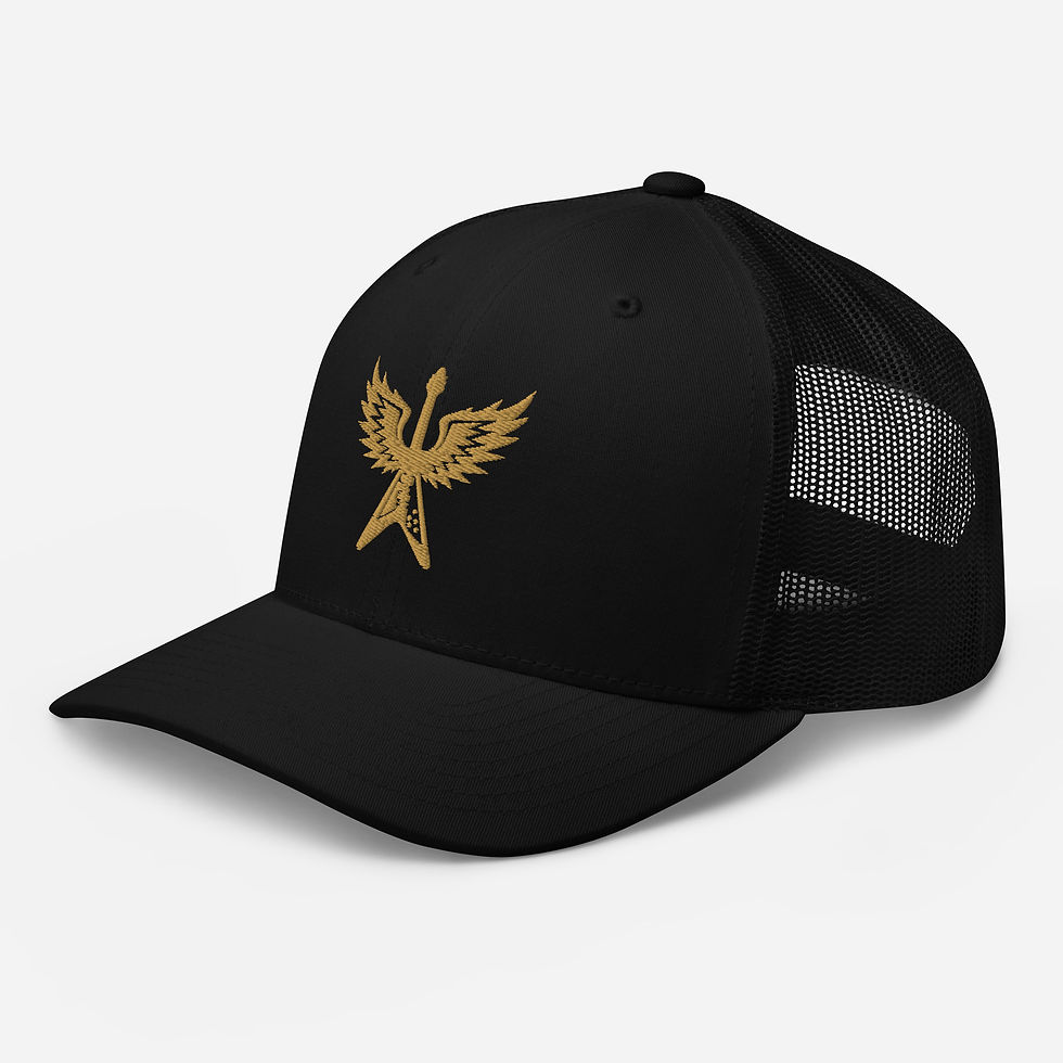 Thumbnail: Embroidered Flying V With Wings - Retro Trucker Hat