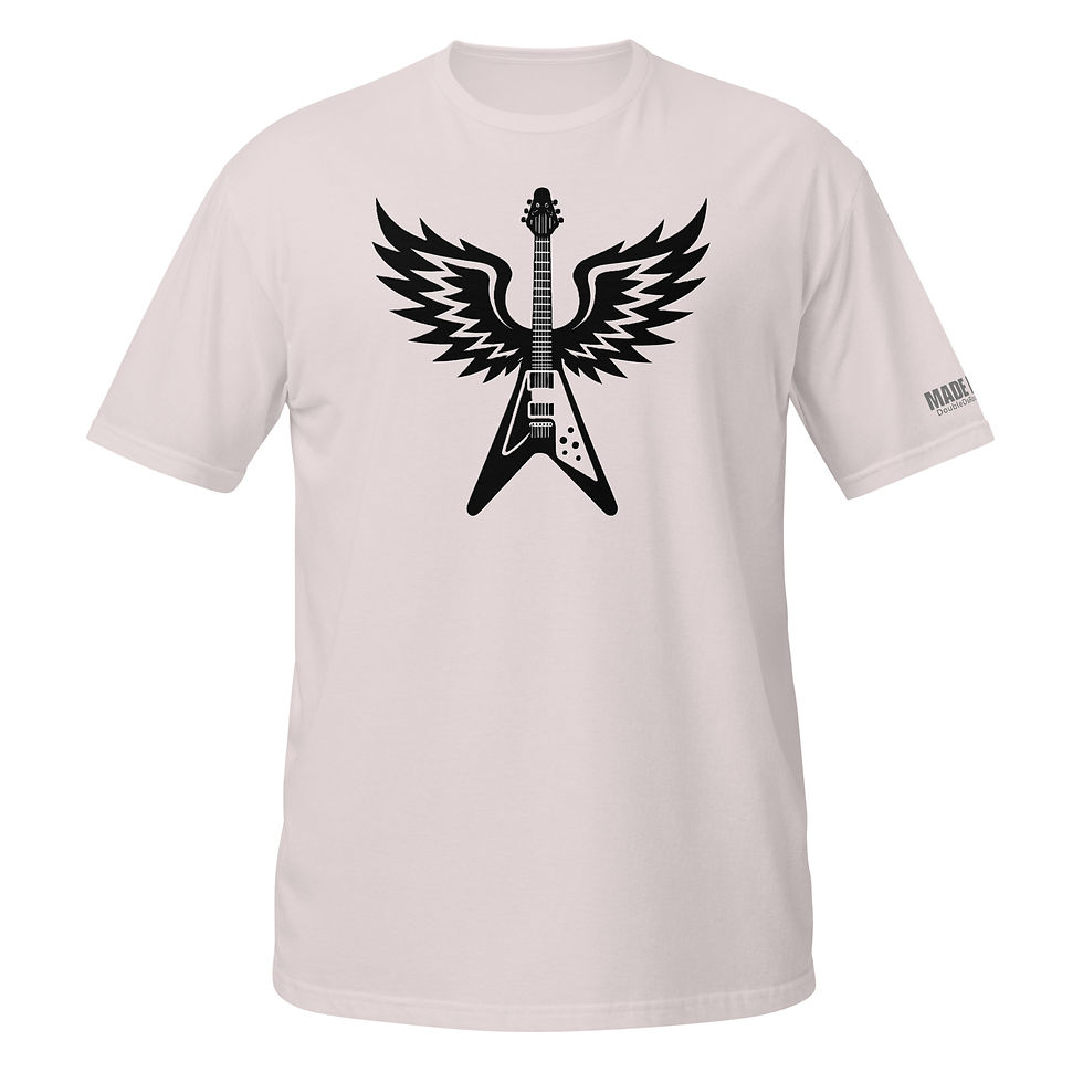 Thumbnail: Black Flying V (Front And Sleeve Print Only) - Short-Sleeve Unisex T-Shirt