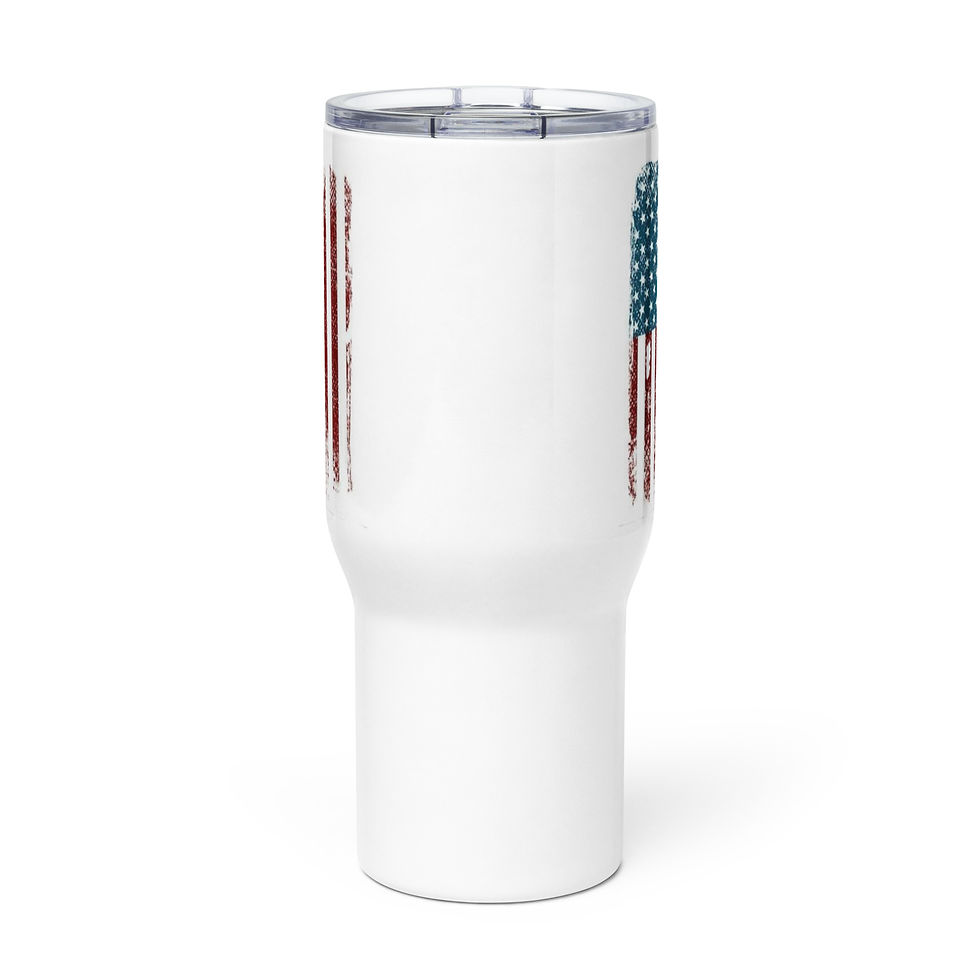 Thumbnail: American Flag - Travel mug with a handle
