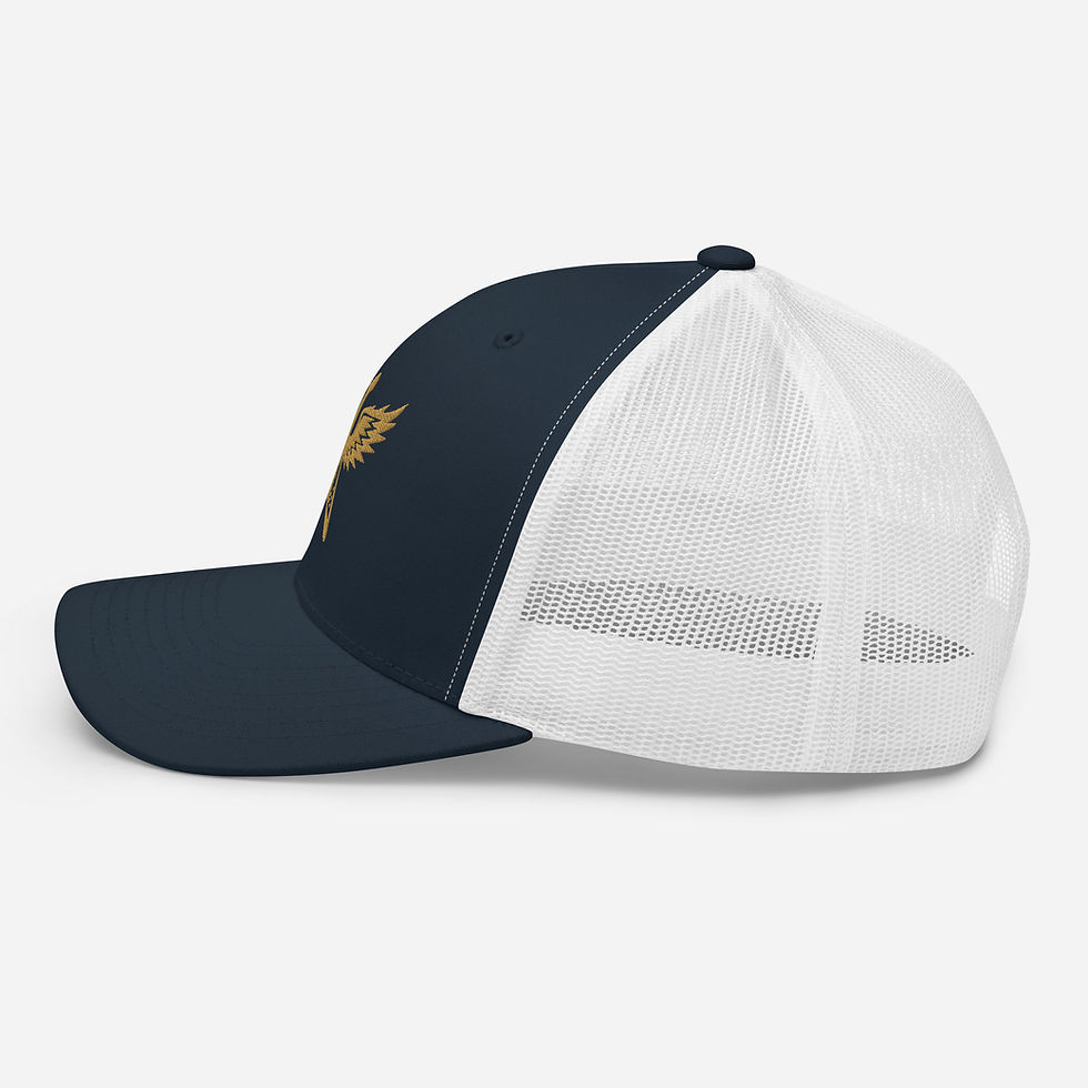 Thumbnail: Embroidered Flying V With Wings - Retro Trucker Hat