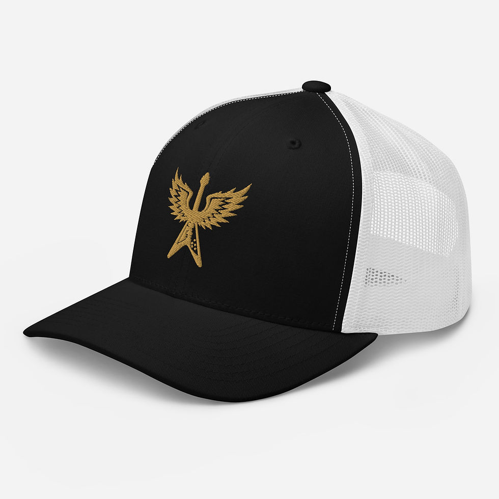 Thumbnail: Embroidered Flying V With Wings - Retro Trucker Hat