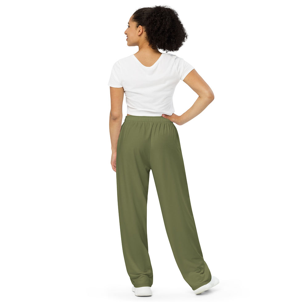 Thumbnail: OLIVE PALM WIDE-LEG PANTS