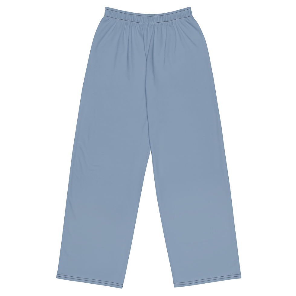 Thumbnail: COASTAL LINEN BLUE WIDE-LEG PANTS